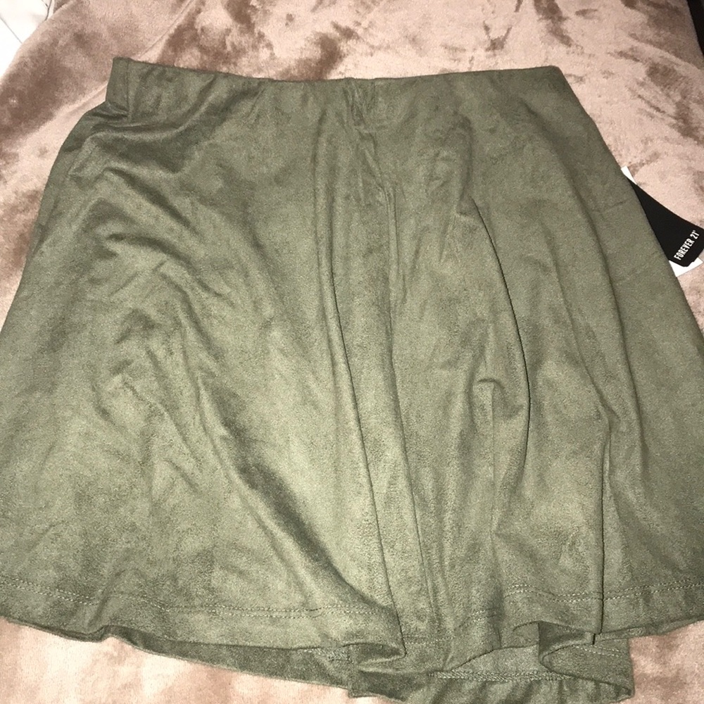 Suede Green Skirt